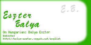 eszter balya business card